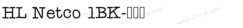 HL Netco 1BK字体转换